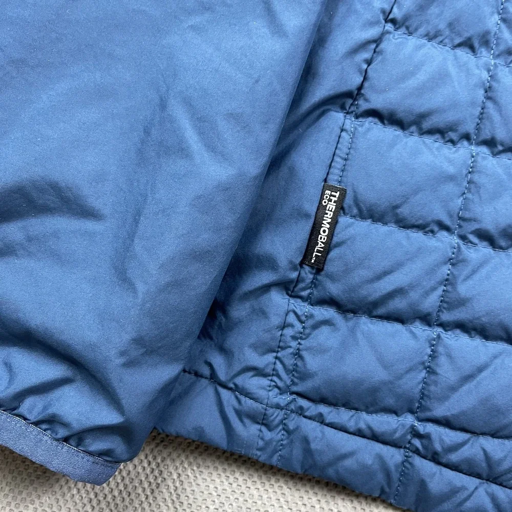 North Face Jacket‎ Womens Medium Blue Thermoball Eco Quilted Insulated Outdoor